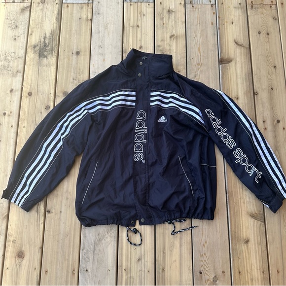 adidas Jackets & Blazers - Rare navy adidas originals windbreaker